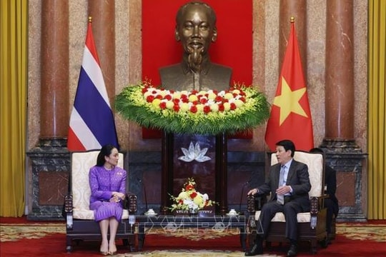 Chủ tịch nước Lương Cường tiếp Thủ tướng Thái Lan
