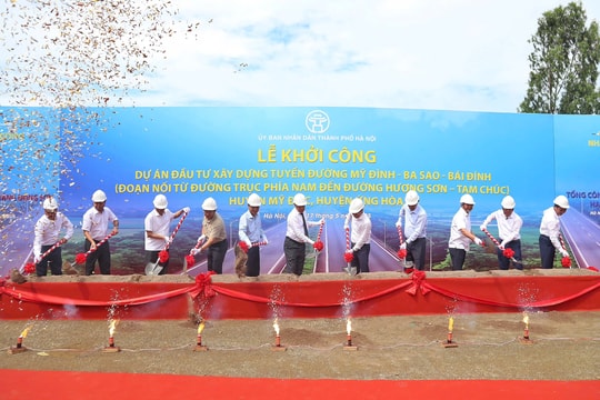 Hà Nội khởi công xây dựng trục đường Mỹ Đình- Ba Sao- Bái Đính