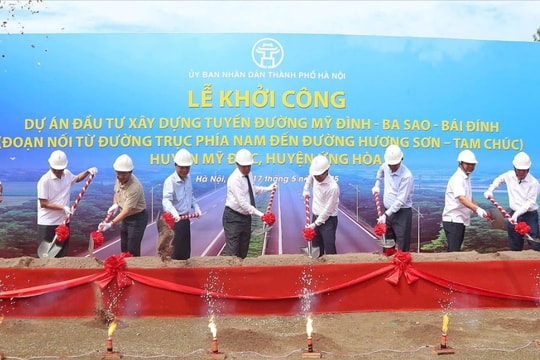 Hà Nội khởi công xây dựng trục đường Mỹ Đình - Ba Sao - Bái Đính