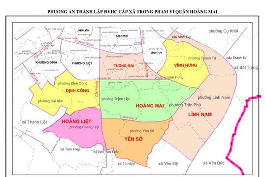 Quận Hoàng Mai: Đề xuất trụ sở cơ quan hành chính – chính trị 7 phường mới