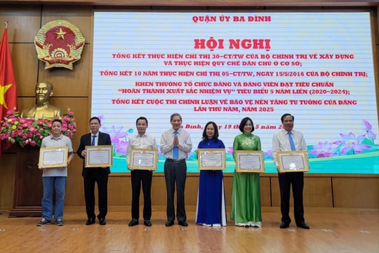 Quận ủy Ba Đình tổng kết việc thực hiện các Chỉ thị của Bộ Chính trị