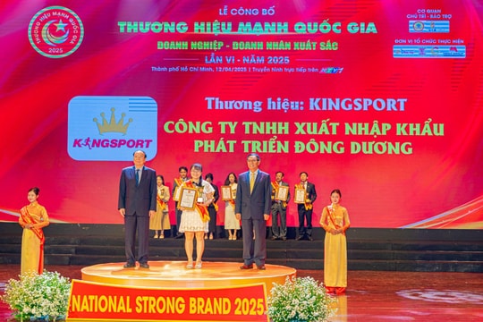 Kiên định với sứ mệnh cộng đồng, Kingsport khẳng định vị thế “anh cả” ngành hàng tại Top 10 thương hiệu mạnh quốc gia 2025
