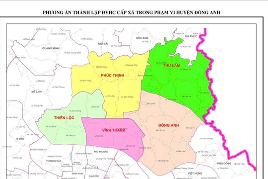 Đông Anh dự kiến trụ sở của 5 xã mới sau sắp xếp