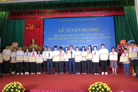 Huyện Đan Phượng biểu dương 150 em học sinh xuất sắc năm học 2024-2025