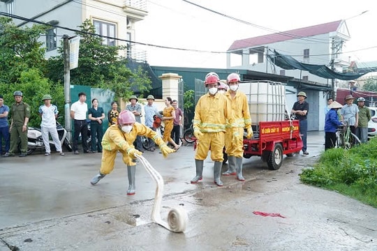 Thường Tín thành lập tổ chữa cháy tự nguyện