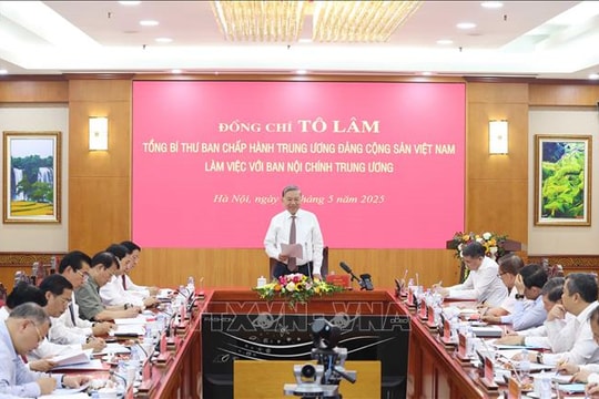 Tổng Bí thư Tô Lâm: Công tác nội chính phải hướng mục tiêu giữ vững ổn định để phát triển đất nước
