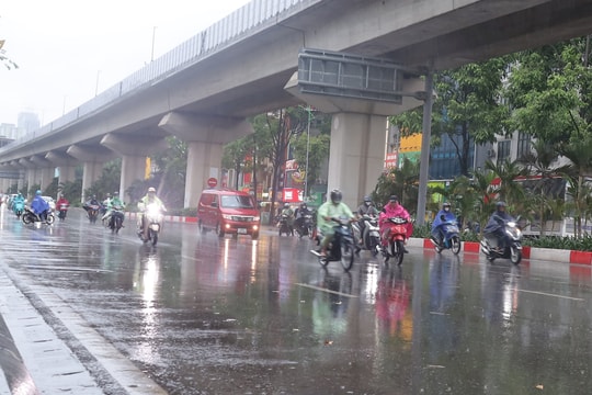 Không khí lạnh tăng cường, Hà Nội mưa to, thời tiết chuyển mát