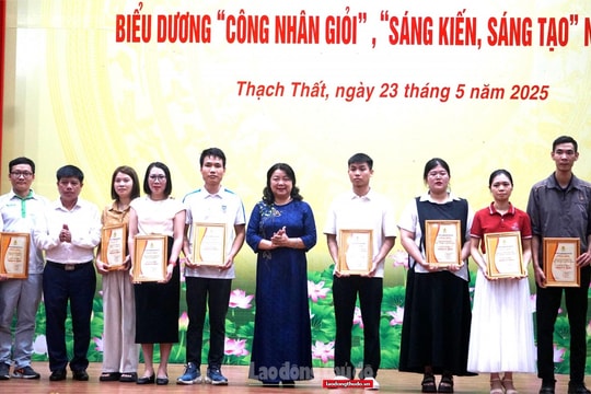 Huyện Thạch Thất biểu dương 68 Công nhân giỏi và sáng kiến sáng tạo năm 2025