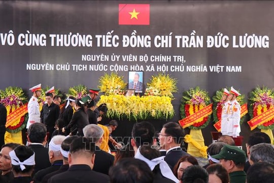Lời cảm ơn của Ban Lễ tang và gia đình nguyên Chủ tịch nước Trần Đức Lương