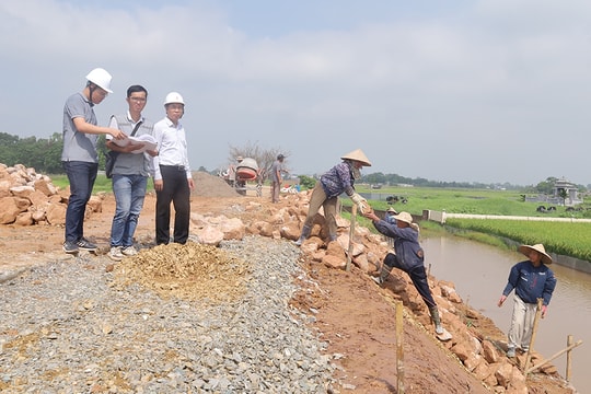 Đẩy nhanh tiến độ thi công, khắc phục sự cố đê điều
