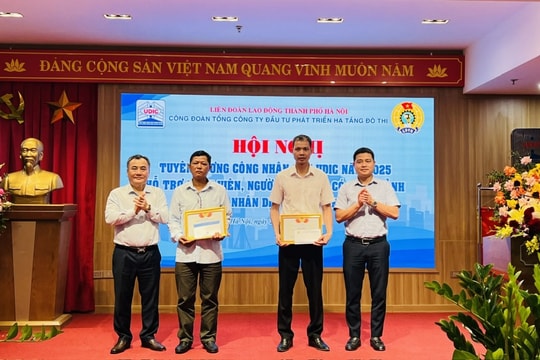 Công đoàn Tổng Công ty Đầu tư phát triển hạ tầng đô thị tuyên dương "Công nhân giỏi UDIC"