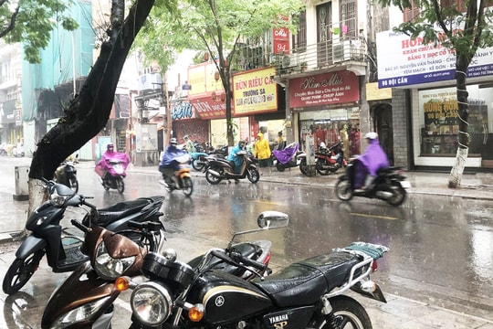 Bắc Bộ mưa diện rộng, cục bộ có nơi mưa rất to