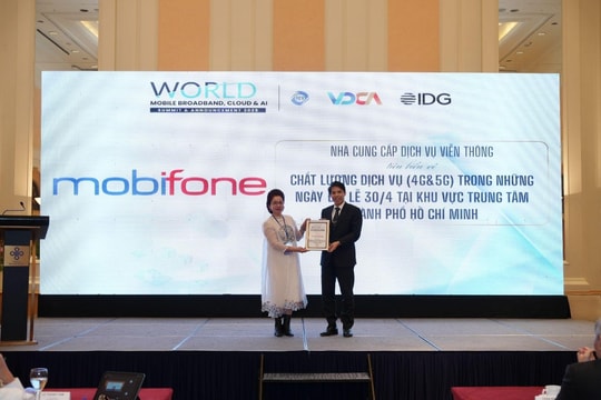 MobiFone là Nhà cung cấp dịch vụ viễn thông tiêu biểu về chất lượng 4G&5G dịp 30/4