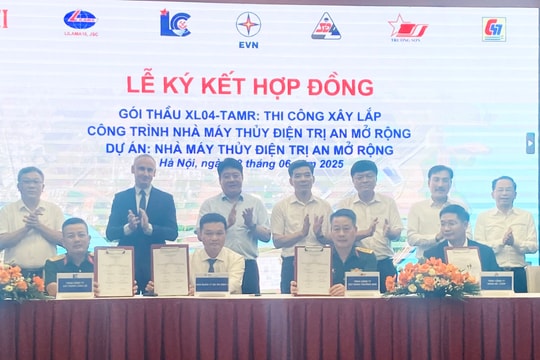 Ký kết hợp đồng gói thầu quy mô lớn nhất dự án Nhà máy Thuỷ điện Trị An mở rộng
