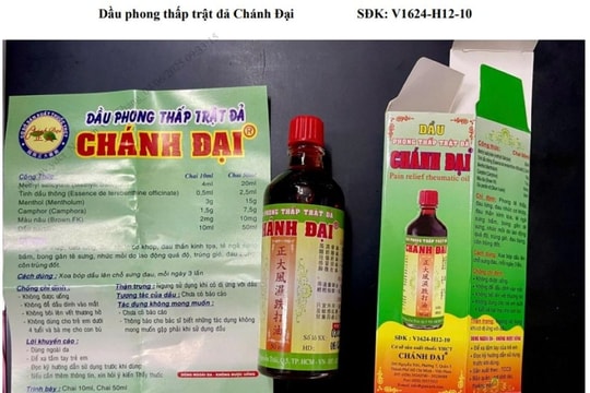 Bộ Y tế Cảnh báo 3 loại dầu xoa bóp giả ghi nhãn "Chánh Đại sản xuất"