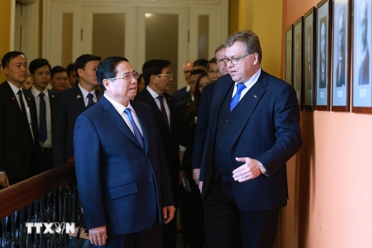 Thủ tướng Phạm Minh Chính hội kiến Chủ tịch Quốc hội Estonia