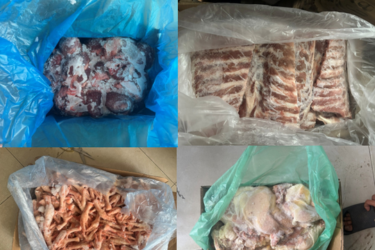 Tạm giữ gần 4 tấn thực phẩm đông lạnh tại Công ty TNHH Thịnh Phát Food