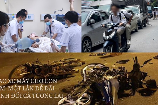 Giao xe máy cho con sớm: Một lần dễ dãi đánh đổi tương lai