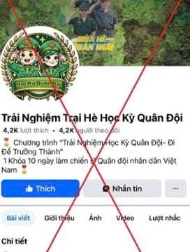 Công an TP Hồ Chí Minh khuyến cáo cảnh giác với thông tin quảng cáo trại hè, học kỳ quân đội