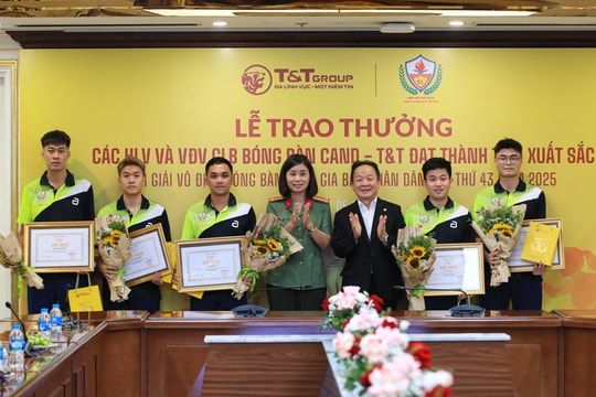Giải vô địch Bóng bàn quốc gia 2025 T&T Group trao thưởng hơn 1,2 tỷ đồng cho CLB Bóng bàn CAND - T&T