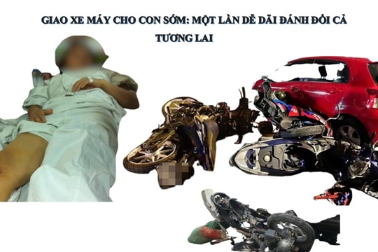 Giao xe máy cho con sớm: Một lần dễ dãi đánh đổi tương lai Bài 2: Phút bốc đồng đổi bằng… mạng sống
