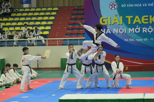 Hơn 1.000 VĐV tham gia Festival Taekwondo Hà Nội mở rộng - Cúp Thăng Long lần thứ nhất năm 2025