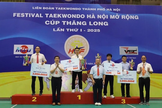 Câu lạc bộ Đống Đa xếp Nhất toàn đoàn Festival Taekwondo Hà Nội mở rộng