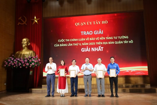 Tây Hồ: Khen thưởng nhiều tập thể, cá nhân trong Cuộc thi bảo vệ nền tảng tư tưởng của Đảng