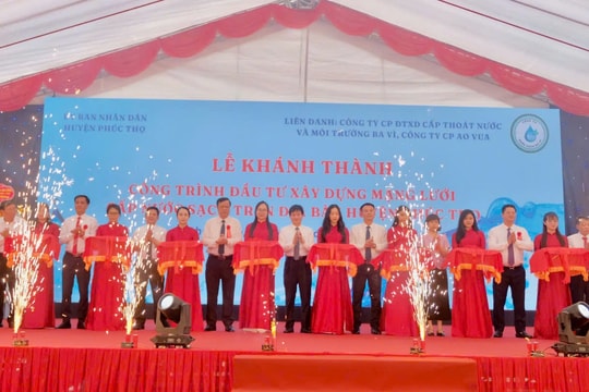 Phúc Thọ khánh thành công trình cấp nước sạch cho 9 xã