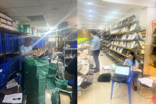Hà Nội: Tạm giữ 2.570 sản phẩm giày dép trị giá hơn 2,4 tỷ đồng