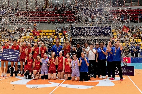 Đẳng cấp và bản lĩnh: Bóng chuyền nữ Việt Nam hoàn tất cú hat-trick vô địch AVC Nations Cup