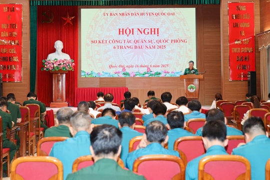Quốc Oai hoàn thành 100% chỉ tiêu nhiệm vụ quân sự, quốc phòng