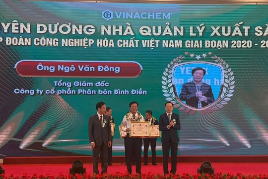 Tổng Giám đốc Bình Điền được vinh danh Nhà lãnh đạo xuất sắc Vinachem