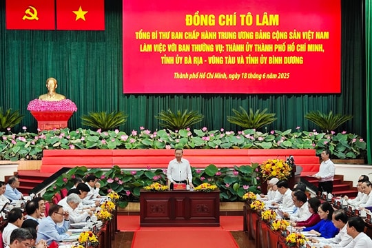 Tổng Bí thư Tô Lâm làm việc với TP Hồ Chí Minh, Bà Rịa - Vũng Tàu và Bình Dương