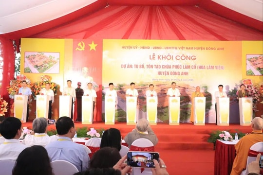 Đông Anh: Khởi công Dự án tu bổ, tôn tạo di tích chùa Phúc Lâm cổ