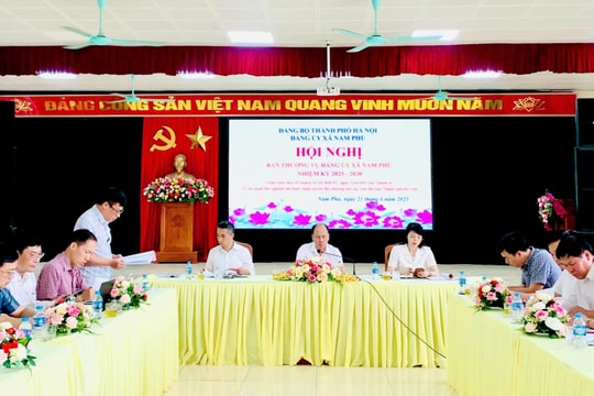 Xã Nam Phù (mới) vận hành thử nghiệm cơ chế họp Ban Chấp hành Đảng bộ xã