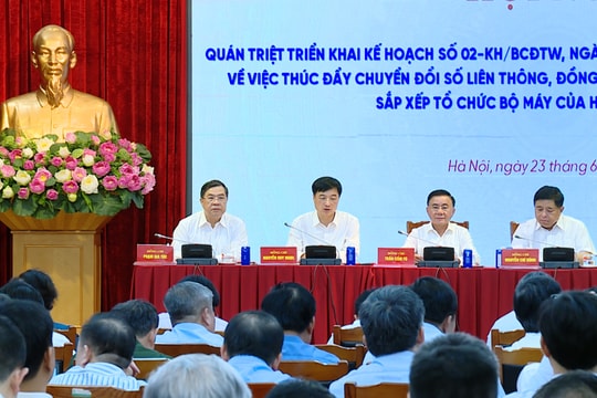 Thúc đẩy chuyển đổi số liên thông, đồng bộ, đáp ứng yêu cầu sắp xếp tổ chức bộ máy