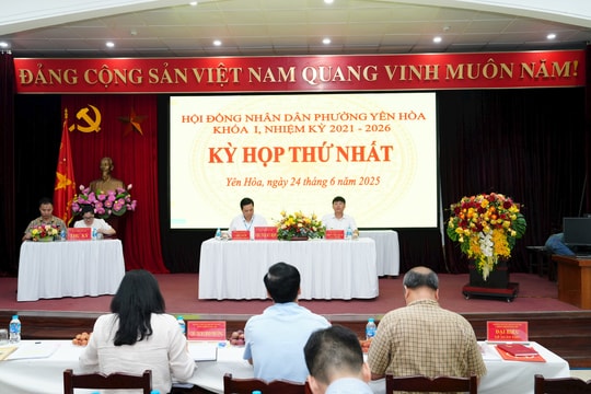 HĐND phường Yên Hòa (mới) tổ chức vận hành thử nghiệm kỳ họp thứ nhất