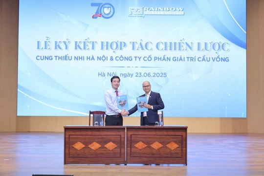 Cung Thiếu nhi Hà Nội và Công ty CP Giải trí Cầu Vồng ký kết hợp tác chiến lược