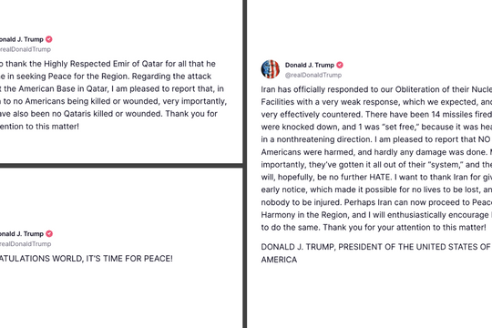 Tổng thống Trump lên tiếng sau khi Iran tấn công các căn cứ Mỹ ở Trung Đông