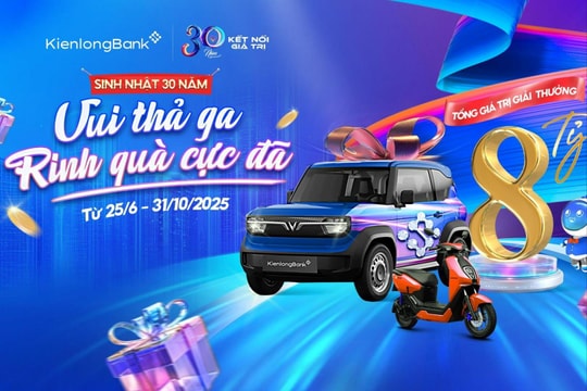 KienlongBank tung “siêu bão” quà tặng 8 tỷ đồng mừng sinh nhật 30 năm