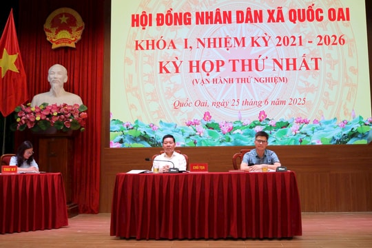 HĐND xã Quốc Oai mới vận hành thử nghiệm kỳ họp thứ nhất, nhiệm kỳ 2021-2026