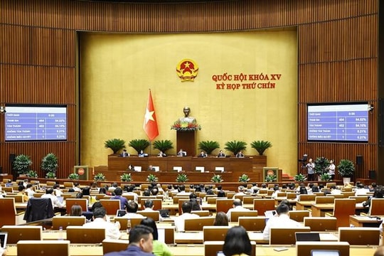 Ngày 25/6, Quốc hội biểu quyết thông qua nhiều dự án luật, nghị quyết quan trọng