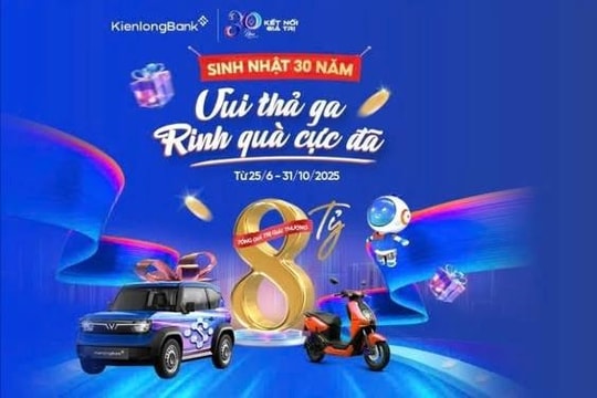 KienlongBank tung “siêu bão” quà tặng 8 tỷ đồng mừng sinh nhật 30 năm