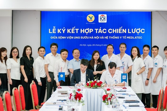 Bệnh viện Ung bướu Hà Nội và Hệ thống Y tế MEDLATEC ký kết hợp tác chiến lược nâng cao năng lực chẩn đoán, điều trị ung thư