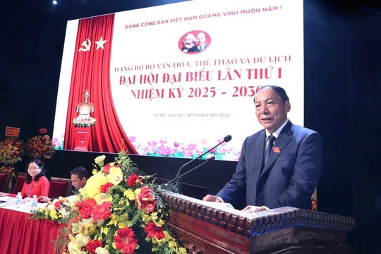 Đại hội Đảng bộ Bộ Văn hóa, Thể thao và Du lịch lần thứ I, nhiệm kỳ 2025 – 2030 Xây dựng nền văn hóa tiên tiến, đậm đà bản sắc dân tộc, tự tin bước vào kỷ nguyên mới