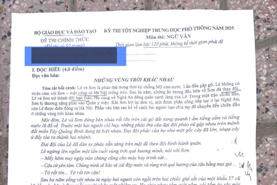 Thí sinh cả nước hoàn thành bài thi ngữ văn - mở màn kỳ thi tốt nghiệp THPT