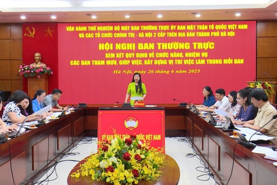 Hà Nội: Vận hành thử bộ máy Ban Thường trực Ủy ban MTTQ Việt Nam hai cấp
