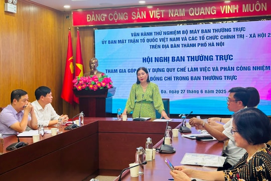 Vận hành thử nghiệm bộ máy Ban Thường trực Ủy ban MTTQ phường Đống Đa (mới)