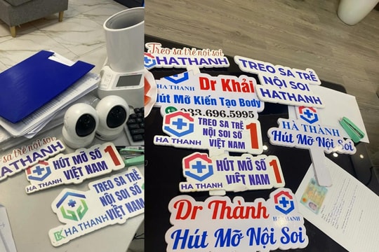 Hà Nội: Phát hiện cơ sở thẩm mỹ "chui" mạo danh Bệnh viện Hà Thành